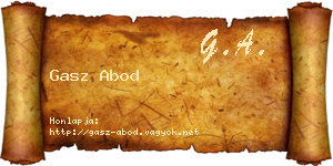 Gasz Abod névjegykártya